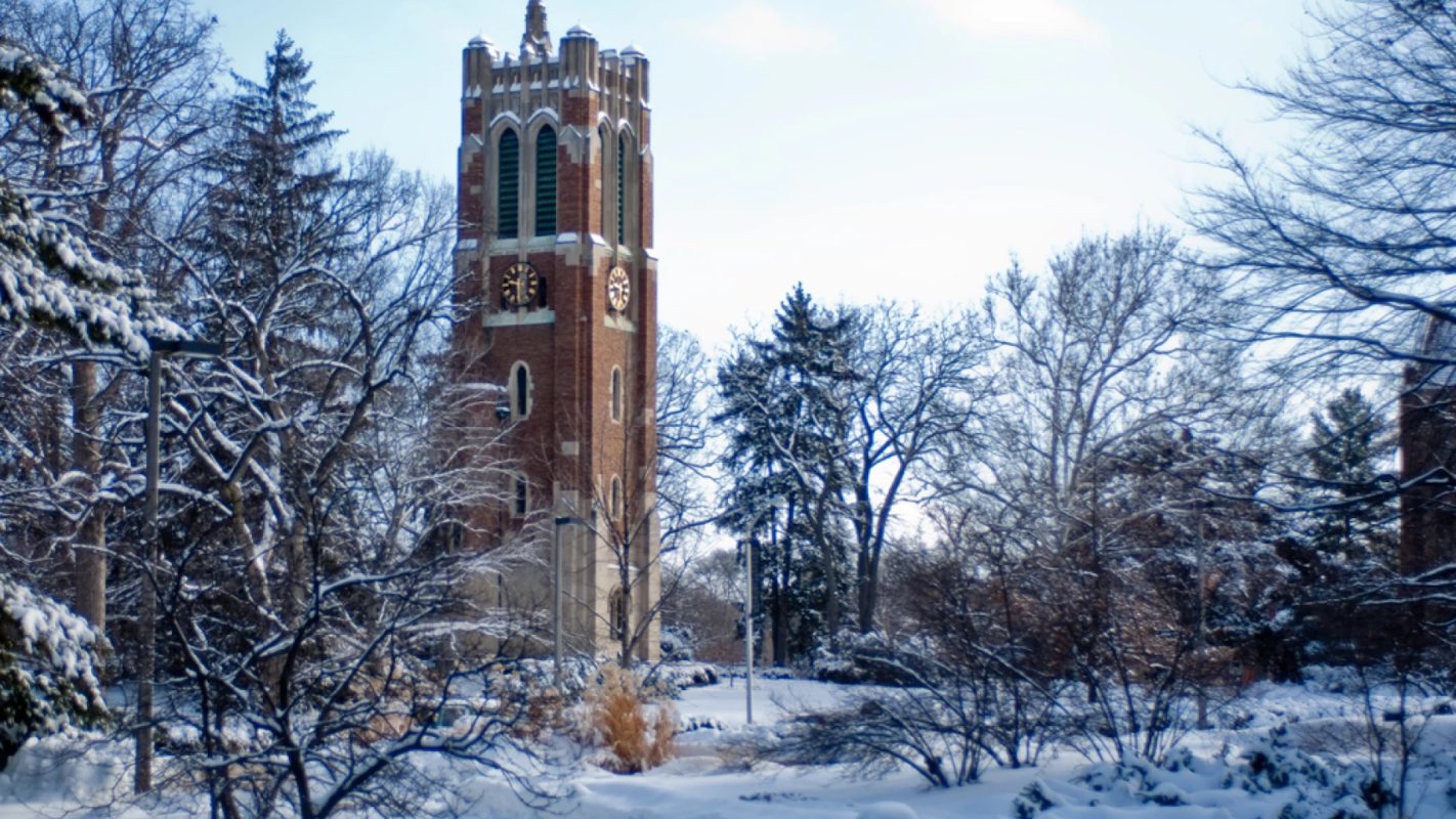 Beaumont tower in winter