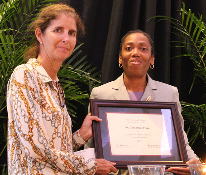Constance Hunt receives Award for Distinguished Contributions
