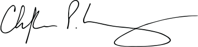 Black signature of Dean Christopher P. Long