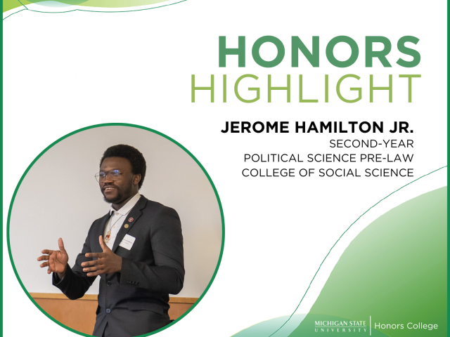 Honors Highlight "Featured Image" - Jerome Hamilton Jr.