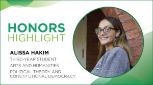 HONORS HIGHLIGHT - ALISSA HAKIM