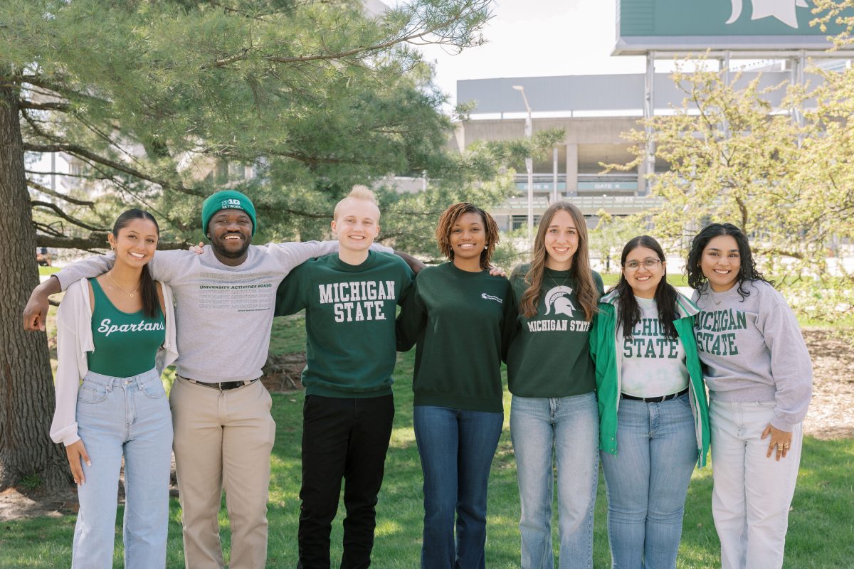 Homecoming Court in front of Spartan Stadium.