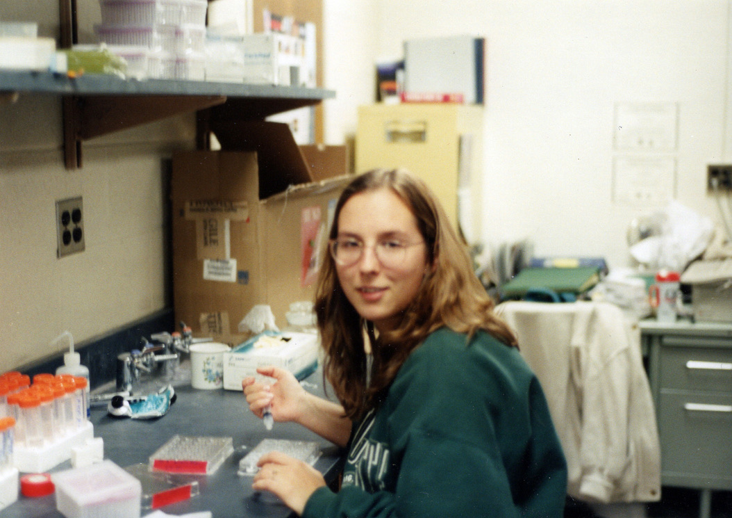 Michelle working in a lab.