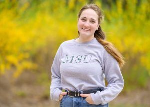 Carol Massey headshot wearing MSU-branded clothing. 